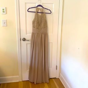 Beautiful gown worn for a wedding as a bridesmaid, classic “in” style